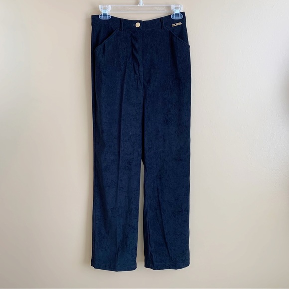 St. John Pants - St. John black suede trousers high RELISTED